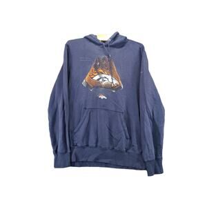 Nike NFL Team Pullover Hoodie Size XL Blue Denver Broncos Big Logo
